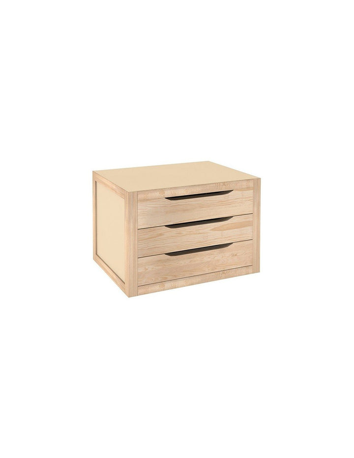 Astigarraga 9252 Kommode mit 3 Schubladen, Naturholz
