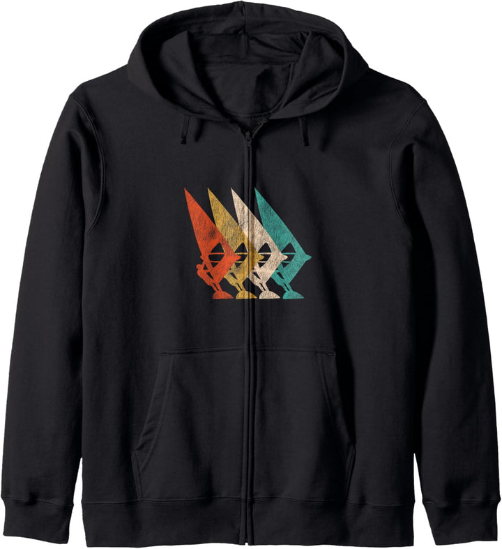 Windsurfen im Vintage-Stil Kapuzenjacke