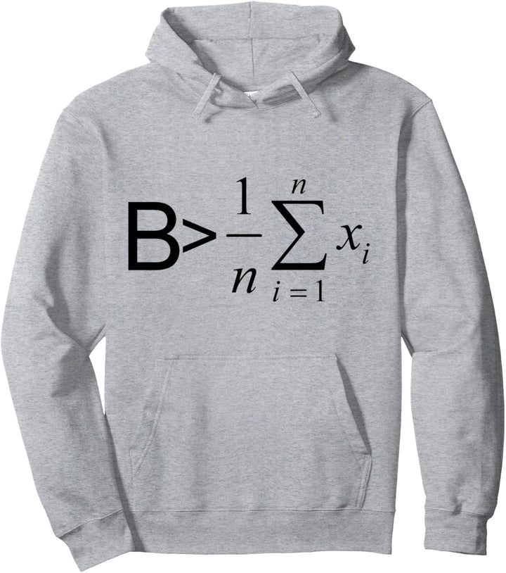 Lustiger Mathematik-Lehrer mit Aufschrift „Be Greater Than Average Mathe-Teacher“. Pullover Hoodie