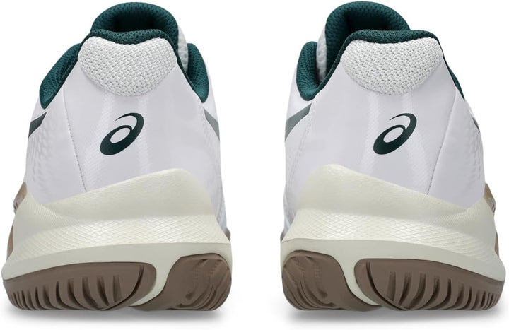 ASICS Damen Gel-Challenger 14 ClaySneaker 41.5 EU White Saxon Green, 41.5 EU White Saxon Green