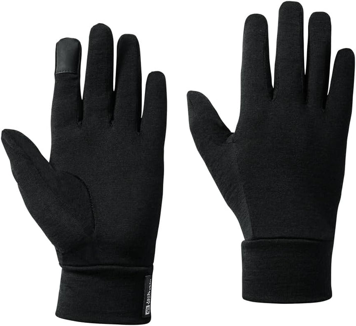Jack Wolfskin Merino Glove Handschuh L Schwarz, L Schwarz