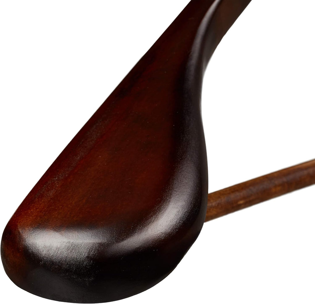 Relaxdays Anzug Kleiderbügel, 5er Set, breite Schulter, 360° drehbarer Haken, mit Hosenstange, Holzk