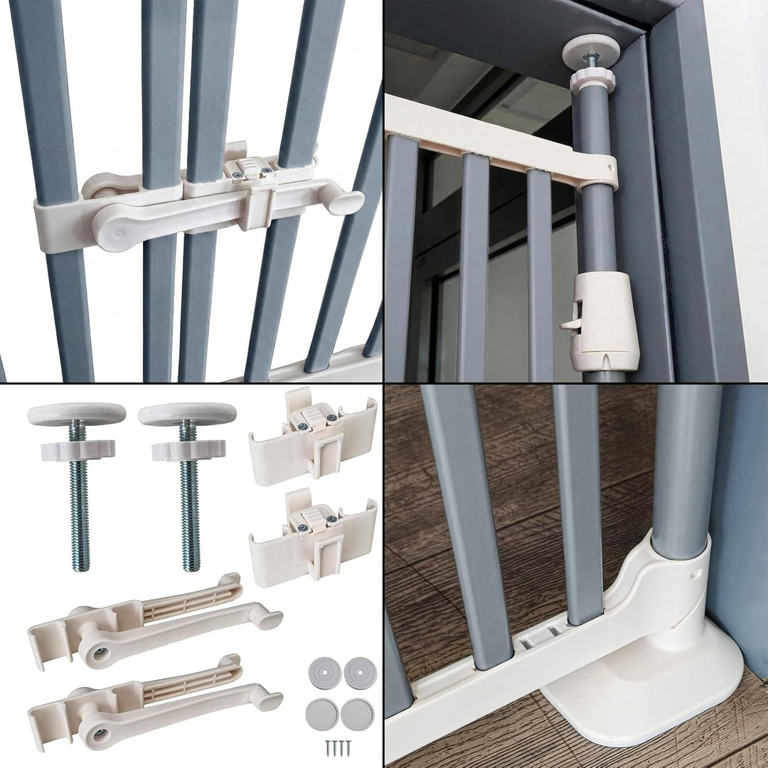Tenzo-R Absperrgitter Treppenschutzgitter Grau 86-96cm 180cm Hoch