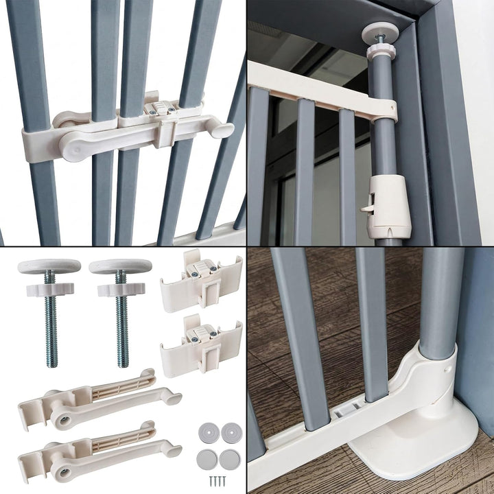Tenzo-R Absperrgitter Treppenschutzgitter Grau 86-96cm 180cm Hoch