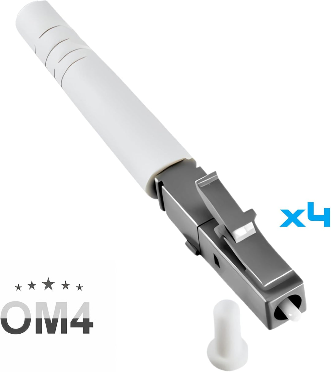 DINIC LWL Outdoor-Kabel 4 Fasern OM4, 50µ, LC/LC, Aussenkabel (100m, schwarz) 100m schwarz, 100m sch