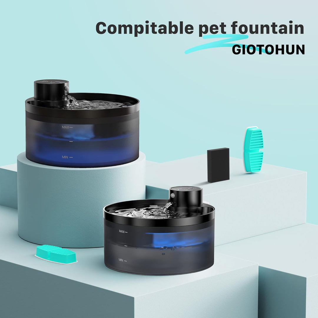 GIOTOHUN Katzenbrunnen Filter, Mehrfachfiltration, Entfernung von Verunreinigungen, Wasseraufbereitu