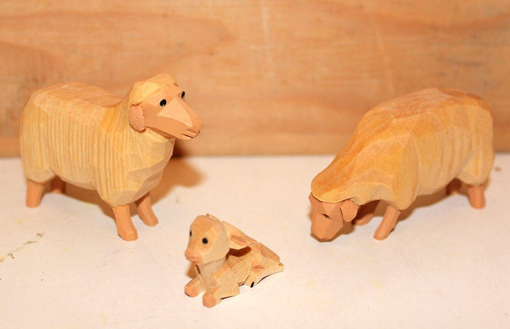 Krippenfiguren Schafgruppe hell Baumwollbeutel