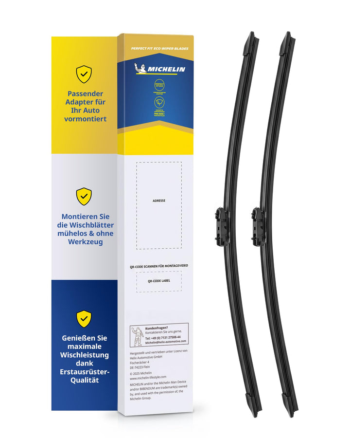 MICHELIN Scheibenwischer Set ECO112 | BMW 1, Mini Coupe | 500/500mm | Nachhaltige Verpackung