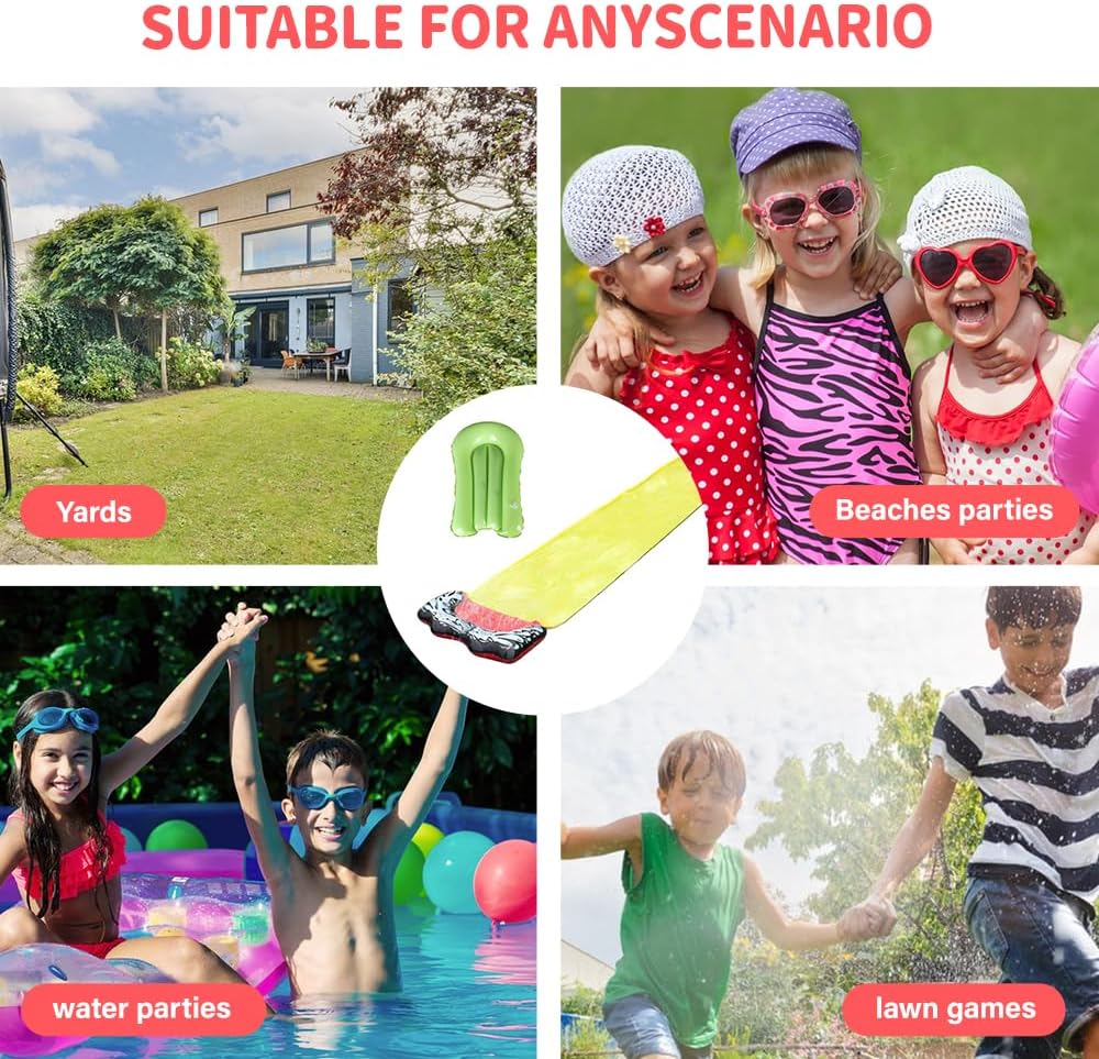Wasserrutsche Garten, 188in x 27in/480 x 70 cm Wasserrutschbahn, Rutschbahn Outdoor Wasser mit einge