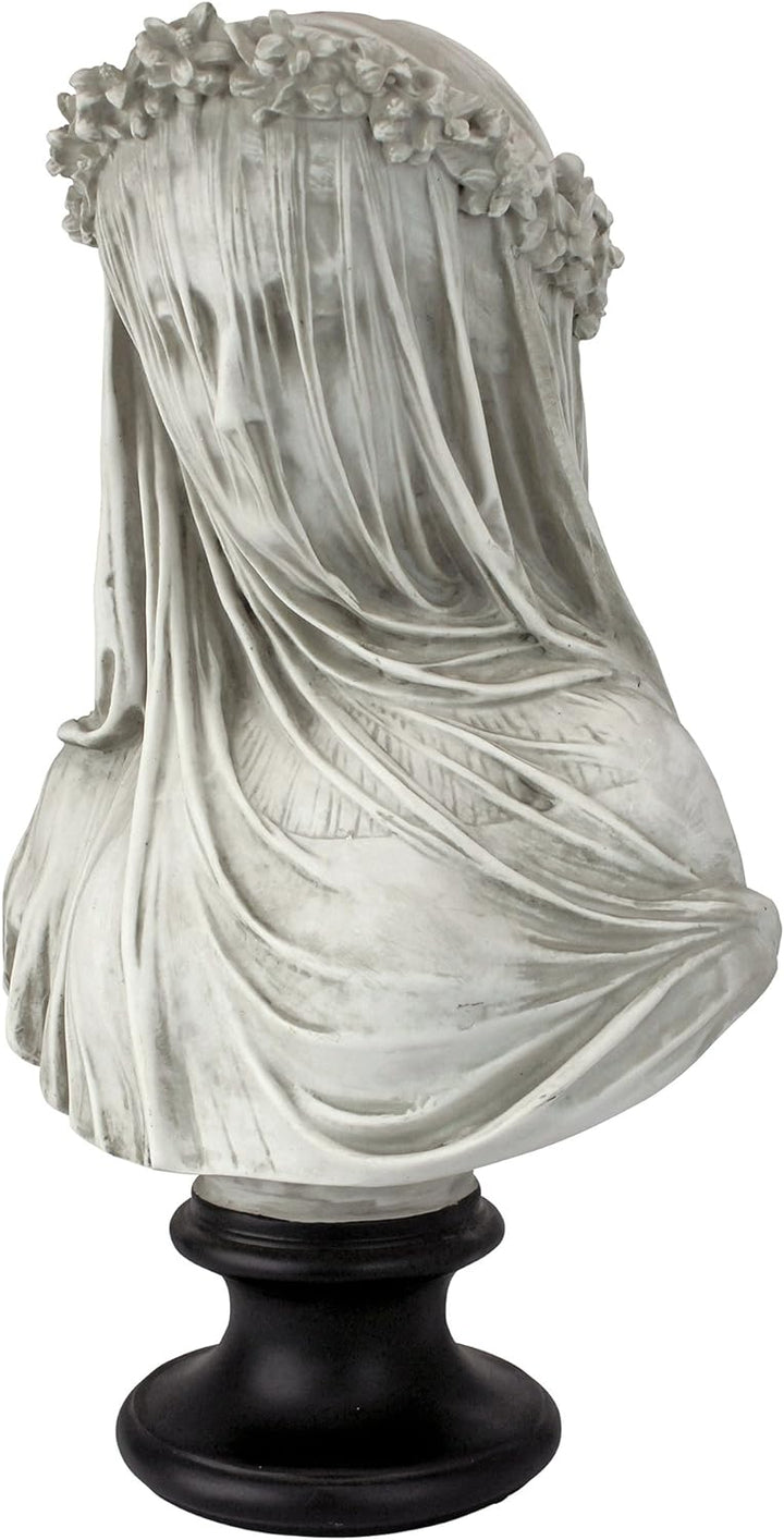 Design Toscano die verschleierte Jungfrau Büstenstatue, Masse: 22,8 cm x15,2 cm x35,5 cm Single, Sin