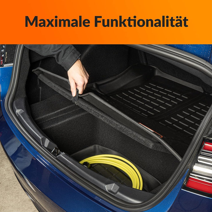 Upgrade4cars Kofferraummatte kompatibel für Tesla Model 3 | Gummi Kofferraumwanne Wasserdicht & ruts