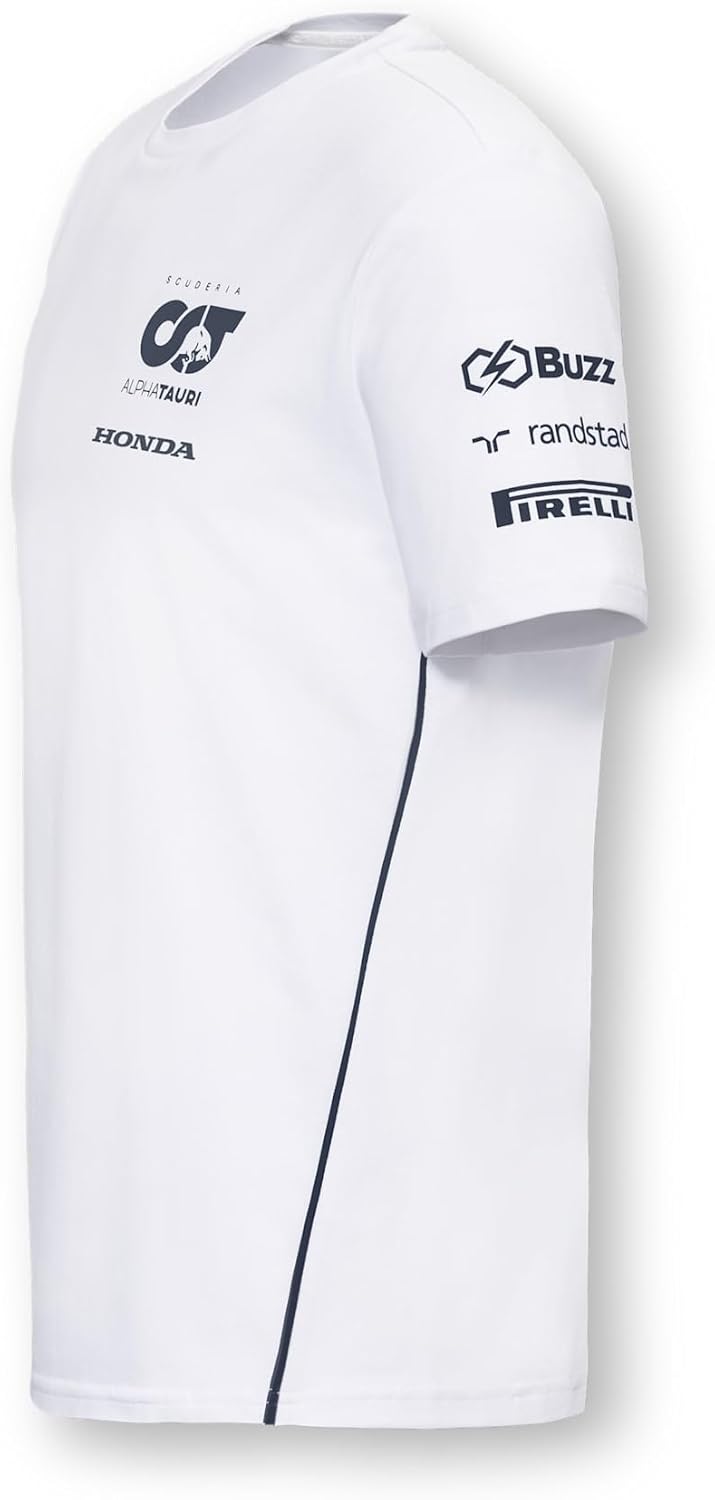 Scuderia AlphaTauri Official Teamline T-Shirt, Herren - Original Merchandise XXL Weiss, XXL Weiß