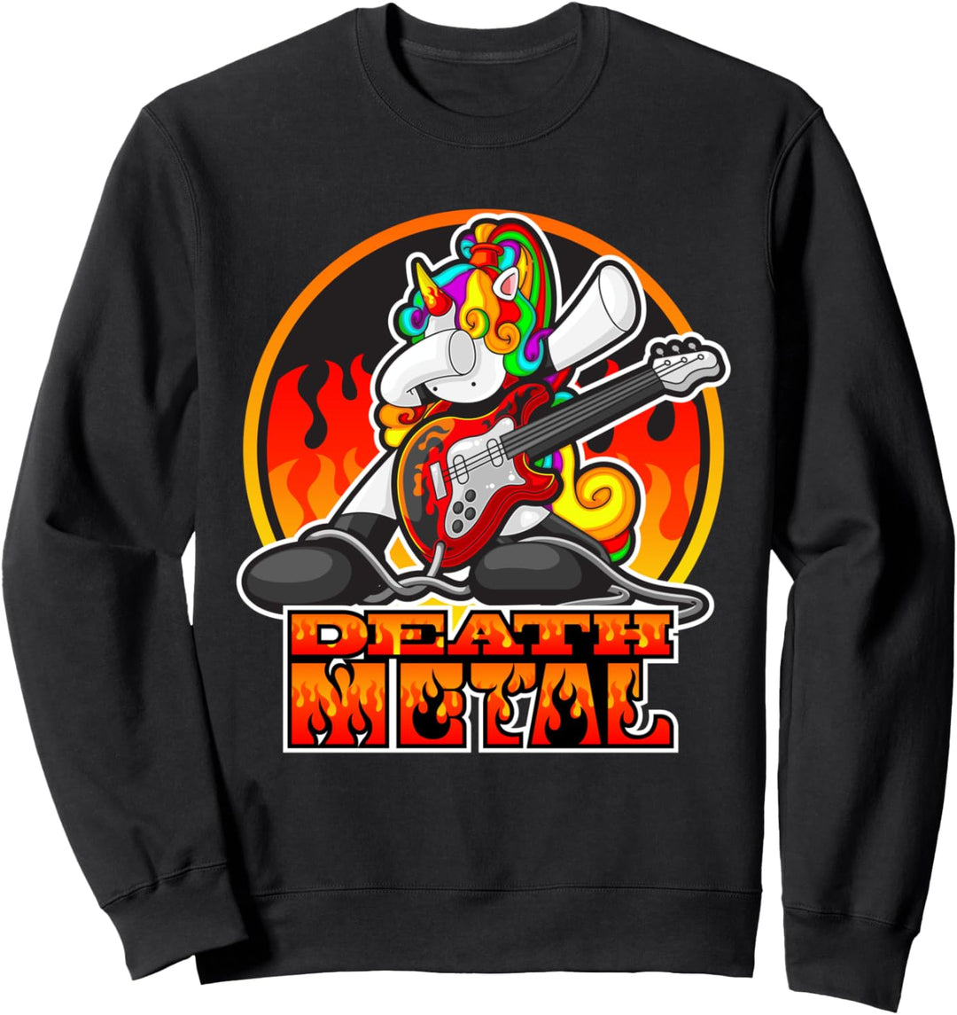Lustiges Einhorn Death Metal Geschenke Fans Sweatshirt