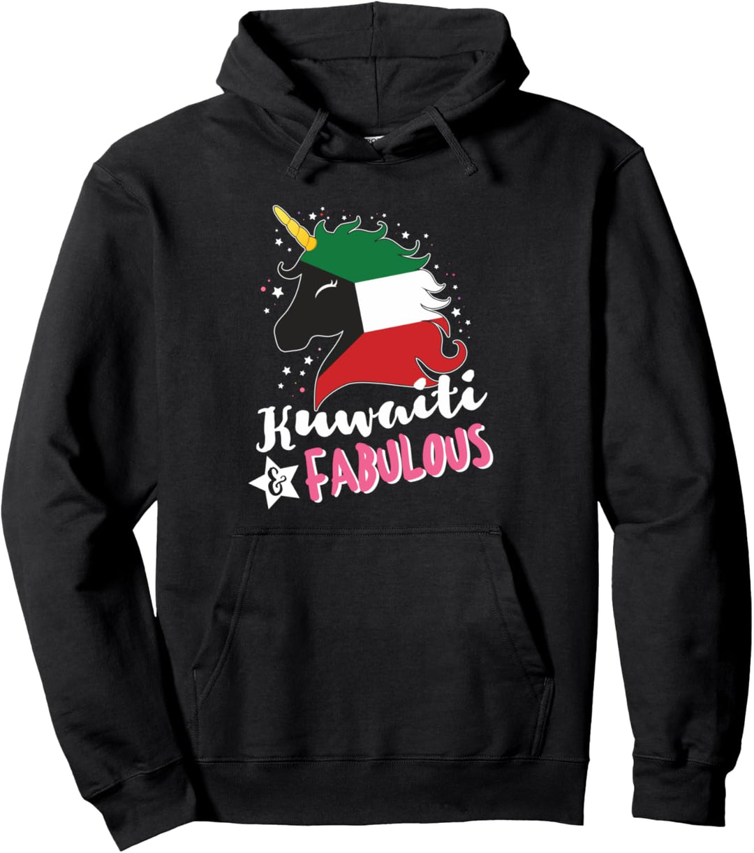 Kuwaitisches Einhorn Kuwait Flagge Pullover Hoodie