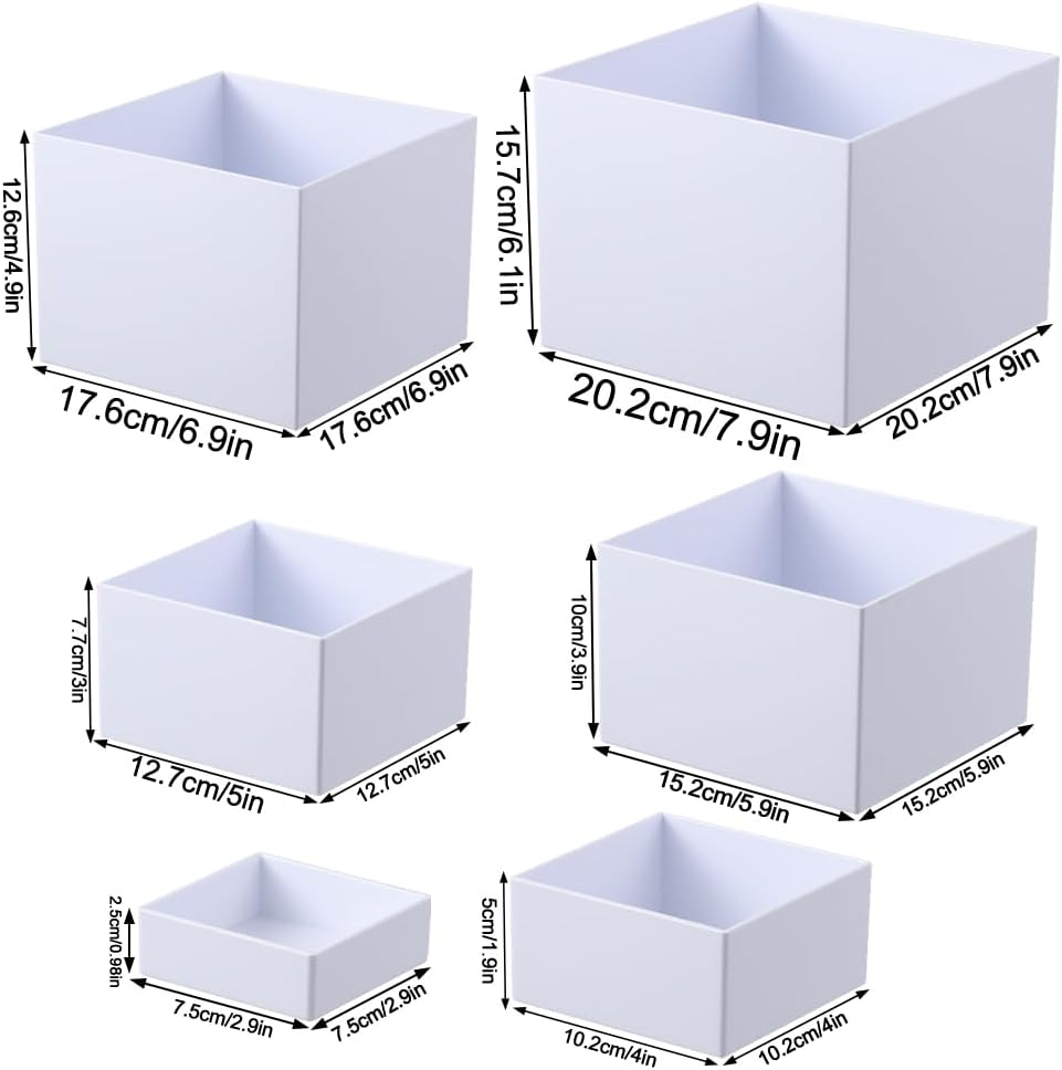 6 Stück Tortenständer Cube, Cupcake Ständer, Buffet Ständer Hohlen Böden, Wiederverwendbar Etagere W