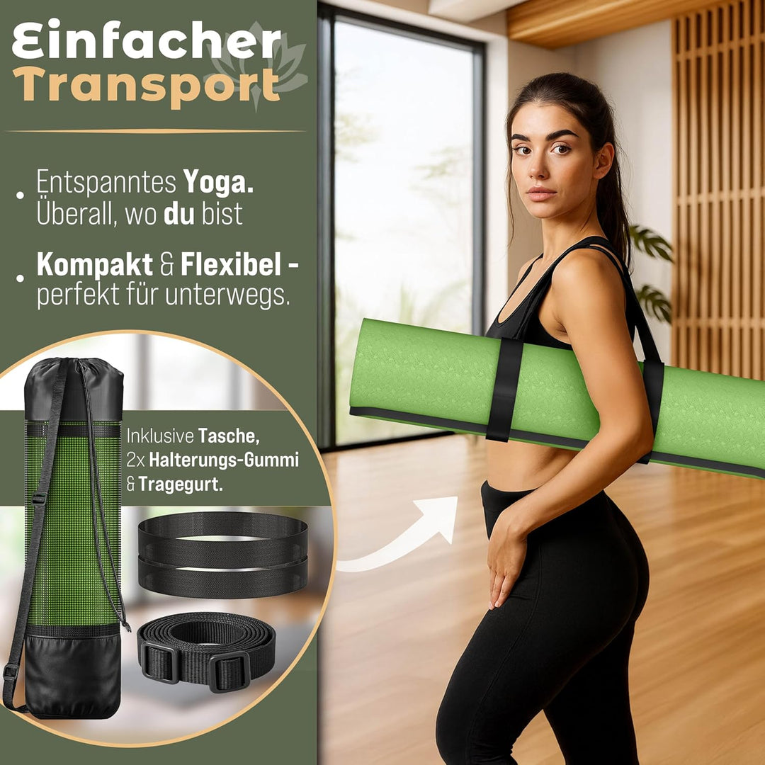 RE:SPORT Yogamatte Phthalatfrei | Gymnastikmatte rutschfest | Fitnessmatte schadstofffrei | Training