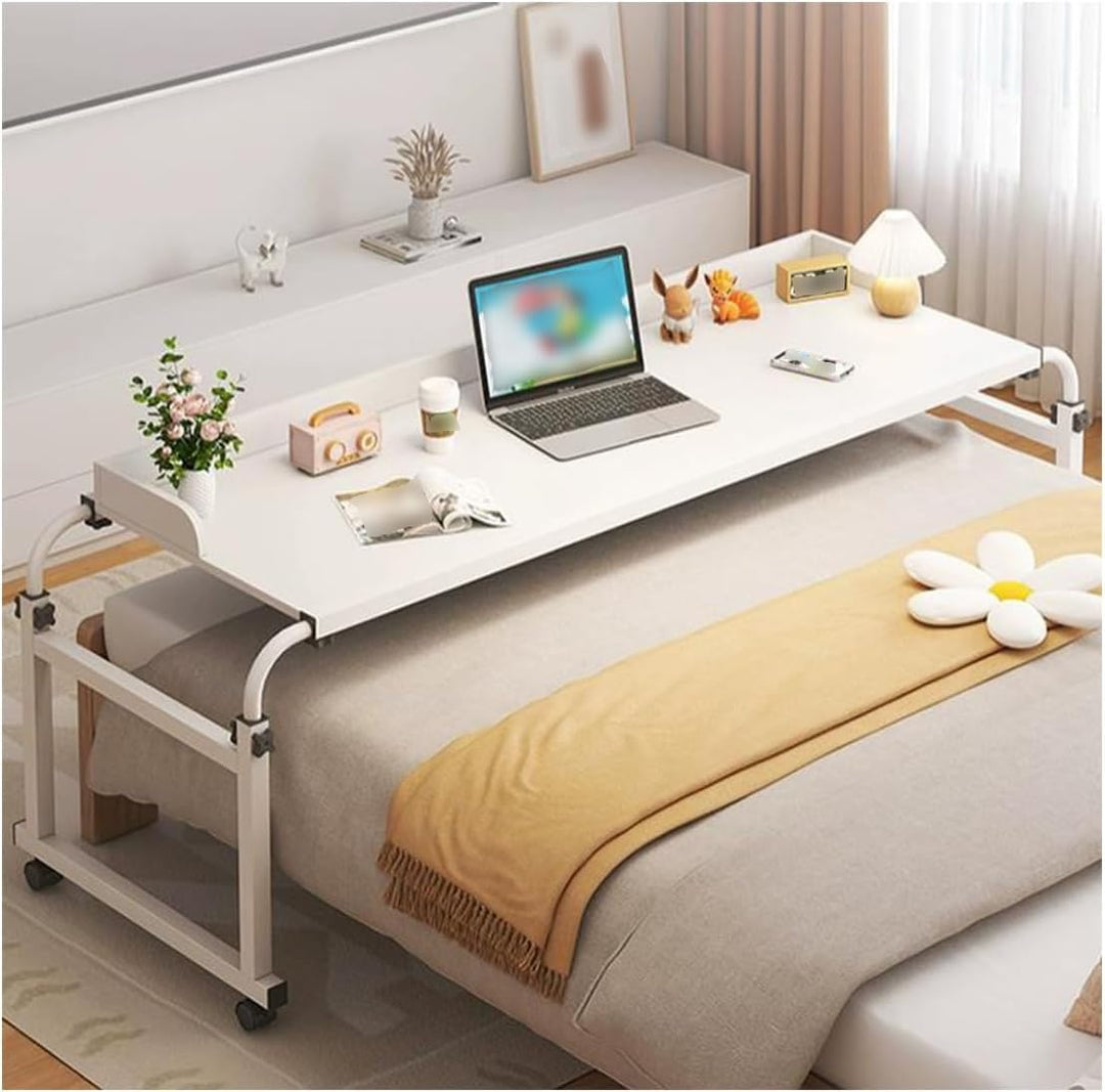 Mobiler Laptop-Rolltisch, Laptoptisch Mit Rollen überbetttisch Funktioniert Als Laptopwagen Computer