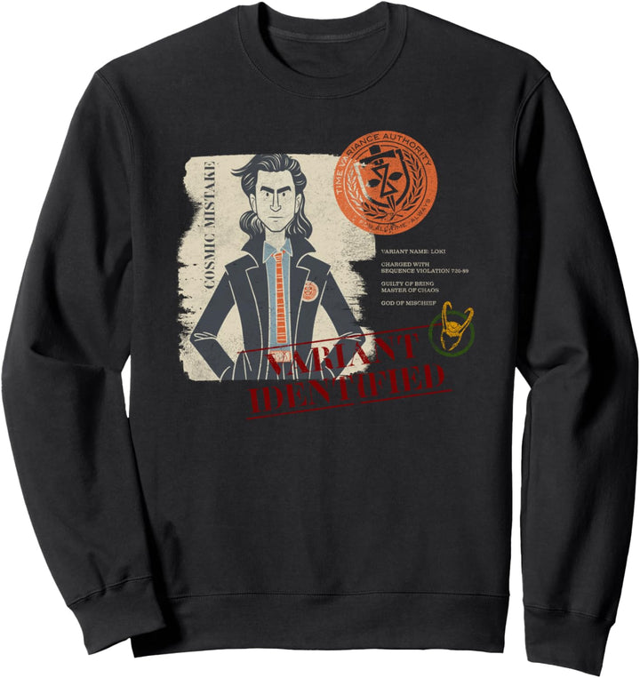 Marvel Loki TVA File Variant Identified Sweatshirt