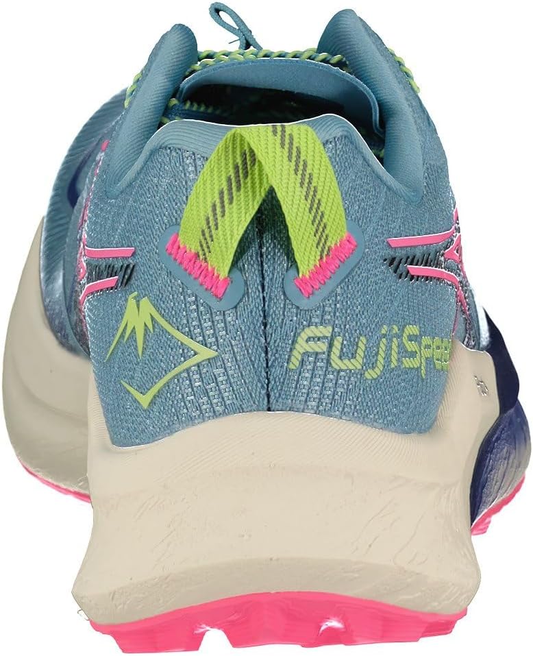 ASICS Fuji Lite 4 Donna Trailrunning-Schuhe Schwarz Beige 37.5 EU Gris Blue Black, 37.5 EU Gris Blue