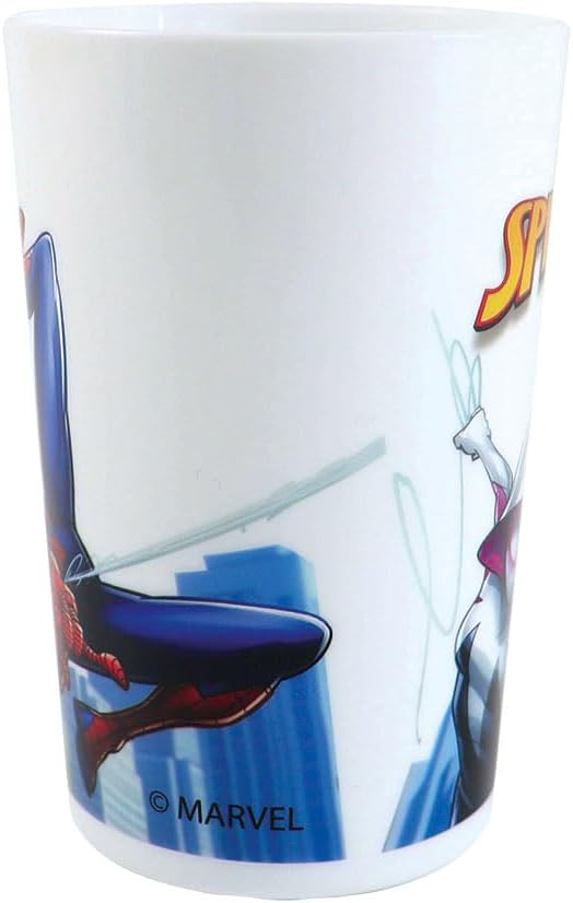 FUN HOUSE | Komplettes Set Lunchbox Spiderman für Kinder | 1 Glas + 2 Teller + Besteck + Trinkflasch