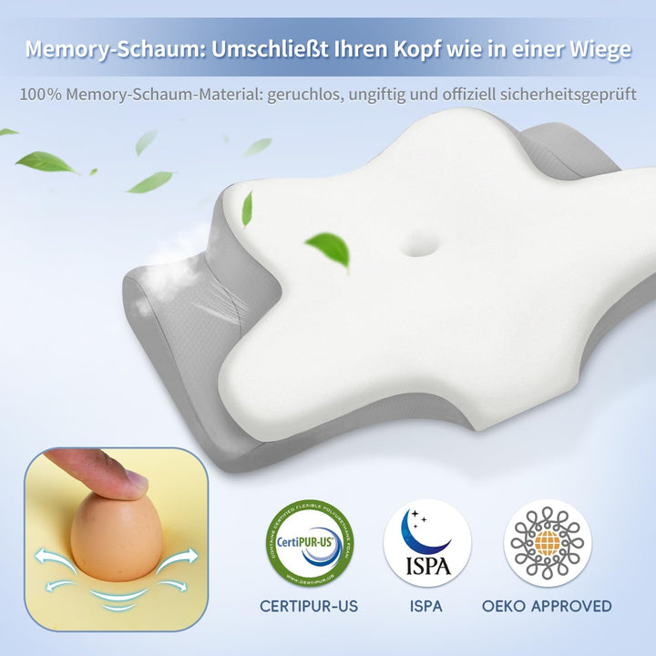 Schmetterlingskissen,Zwei Höhen,Weiss, Weiss