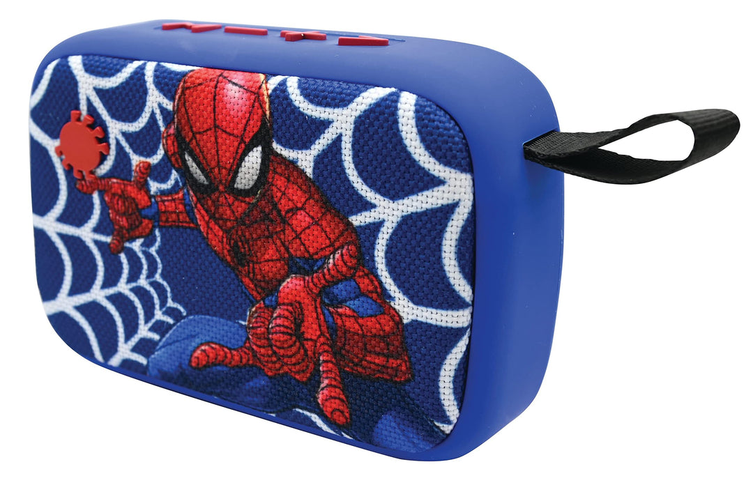Lexibook Marvel Spider-Man - Tragbarer Bluetooth-Lautsprecher, Kabelloser, USB, TF-Karte, Akku, Blau