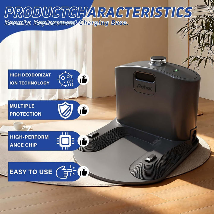 Dockingstation Charger Dock Ladeständer Zubehör Kompatibel mit iRobot Roomba E5 E6 I1 I3 I4 I6 I7 I8