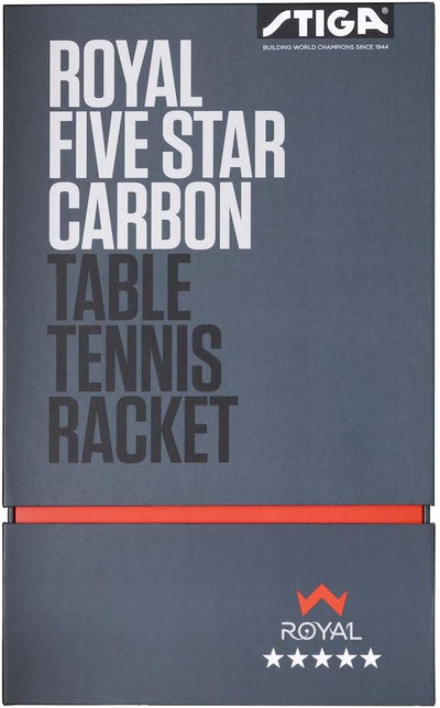 STIGA Royal 5 Sterne Tischtennis Schläger Pro Carbon,, Single