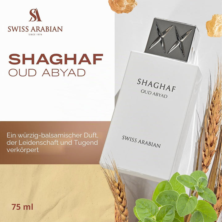 Swiss Arabian Shaghaf Abyad OUD EDP 75 ml White, White