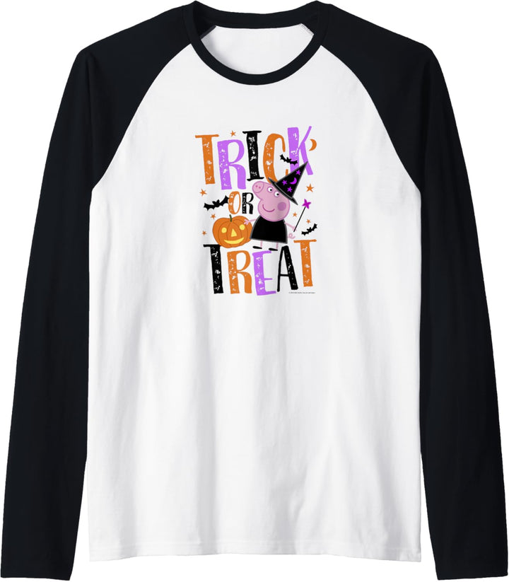 Peppa Pig Halloween Trick Or Treat Raglan