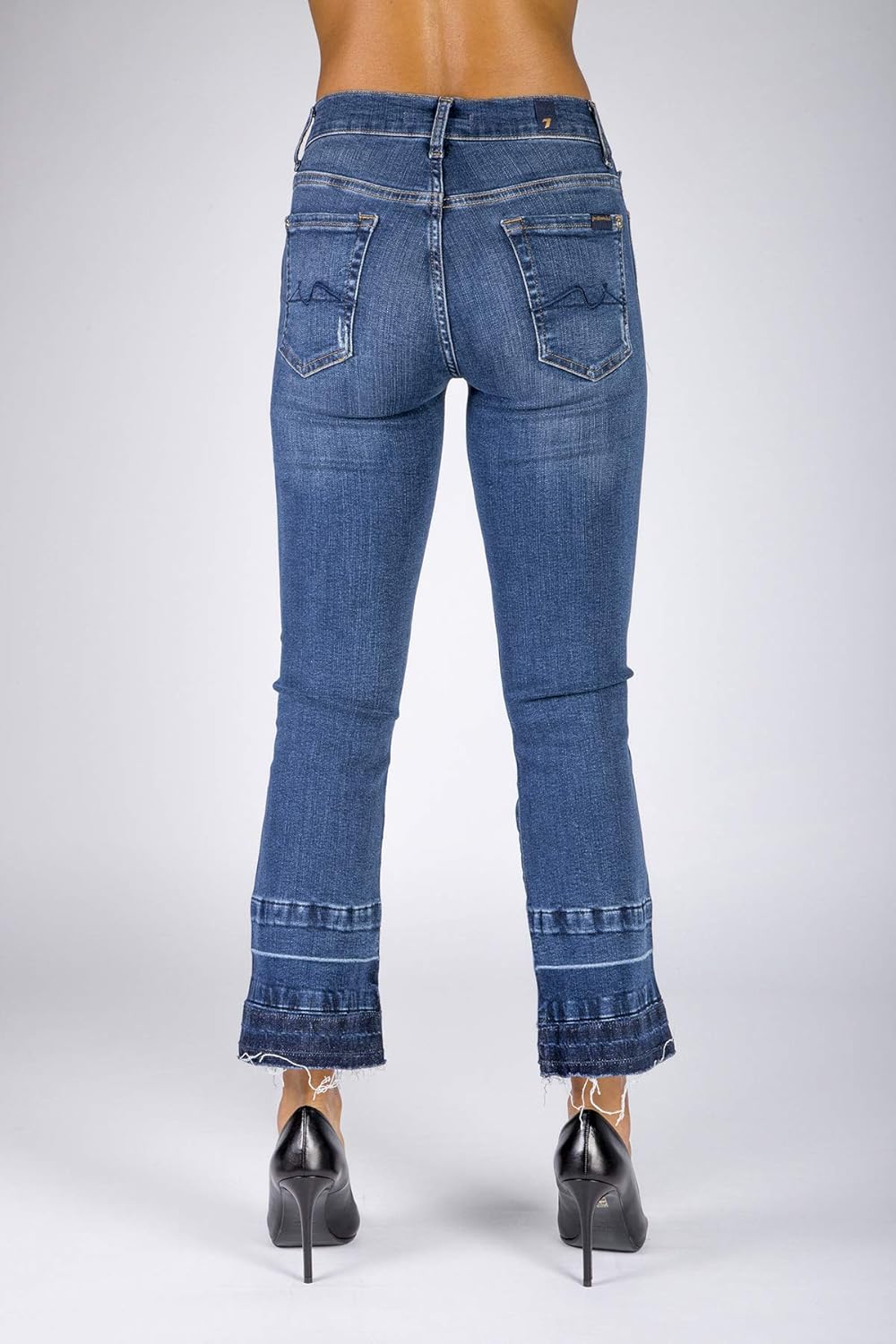 7 For All Mankind Damen Bootcut Jeans 26 Dark Blue, 26 Dark Blue