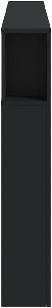 vidaXL LED-Kopfteil Schwarz 180x18,5x103,5 cm Holzwerkstoff