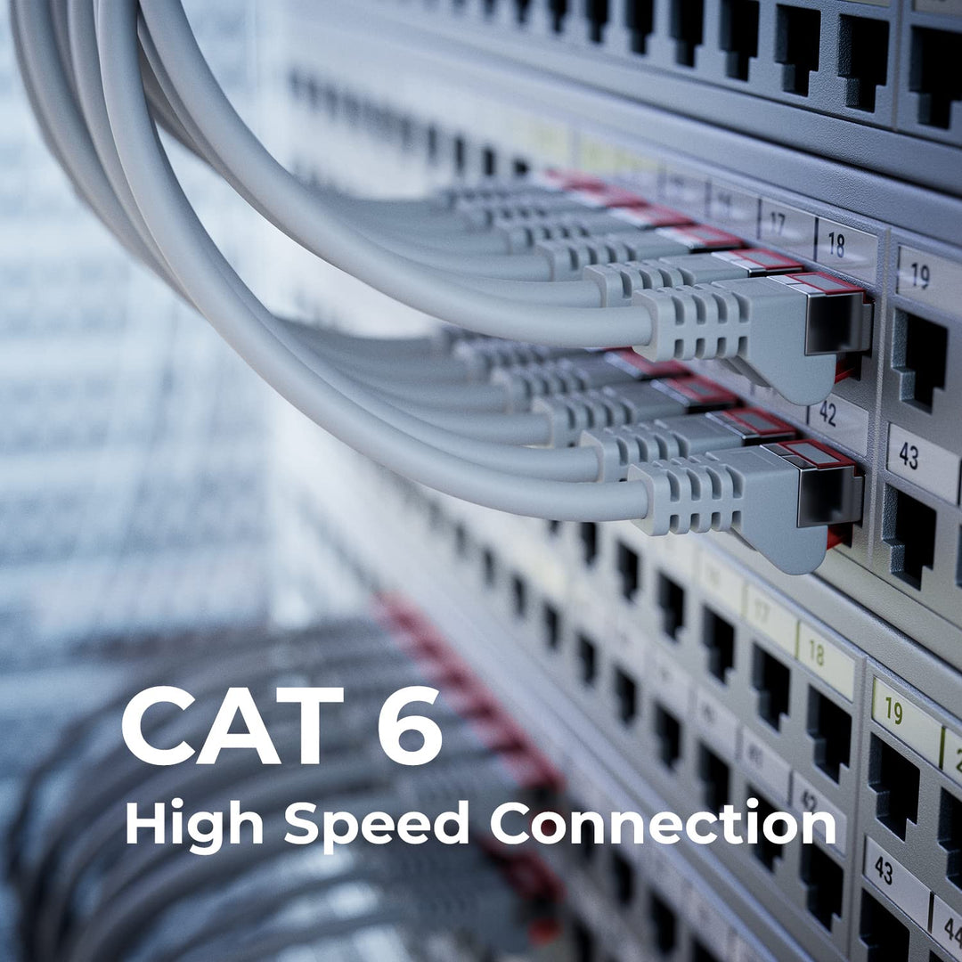 deleyCON 2m CAT6 Patchkabel RJ45 S/FTP PIMF, 10 Stück - Grau | CAT-6 Netzwerkkabel Ethernetkabel, LA