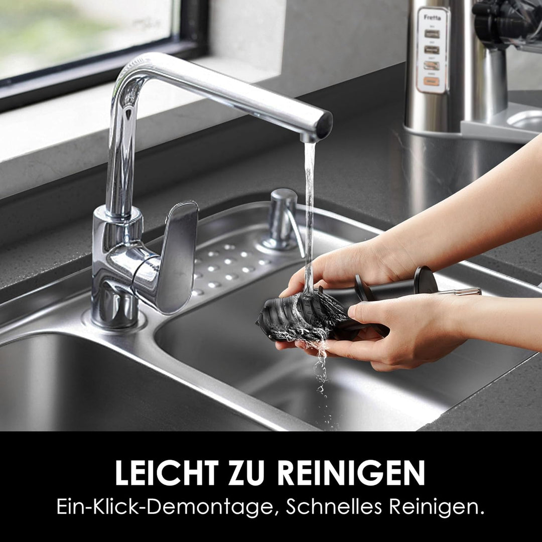 Fretta Entsafter Slow Juicer, Edelstahl Entsafter Gemüse und Obst Testsieger, 200W Cold Press Juicer