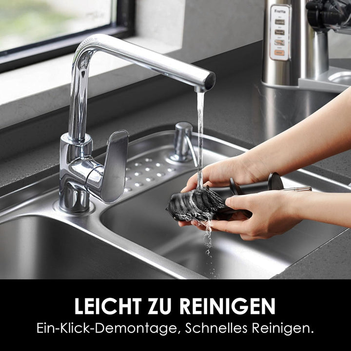 Fretta Entsafter Slow Juicer, Edelstahl Entsafter Gemüse und Obst Testsieger, 200W Cold Press Juicer
