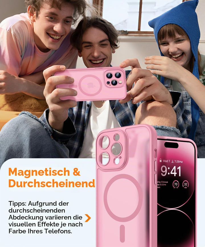 CANSHN 2024 Neu für iPhone 14 Pro Max Hülle mit Kameraschutz für Magsafe (TOP Militärschutz &amp; Magnet