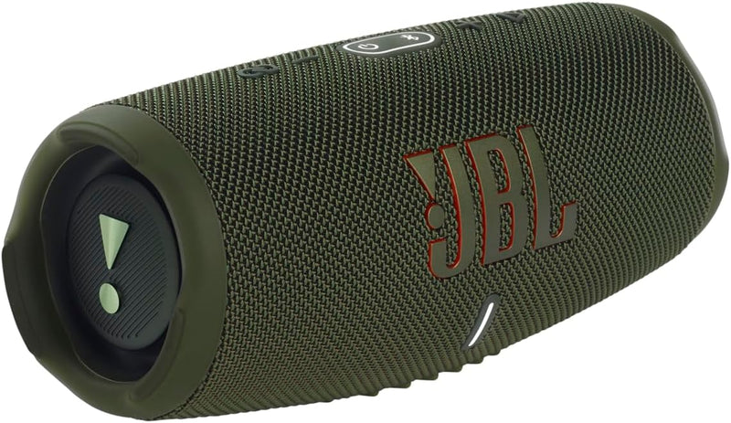 JBL Charge 5 Bluetooth-Lautsprecher in Khaki – Wasserfeste, portable Boombox mit integrierter Powerb