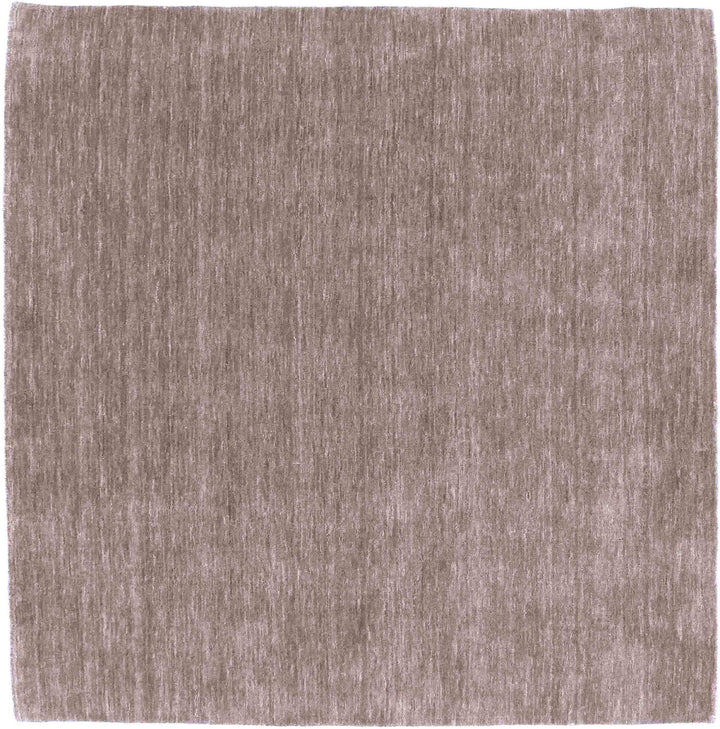 RUG PRINCE Wollteppich Gabbeh Uni 60x60 Handgewebt Quadratisch Grau Einfarbig Handarbeit Grau 60x60
