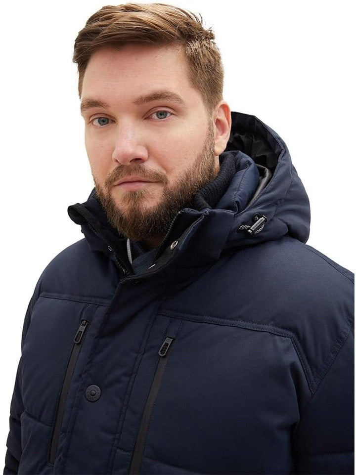 TOM TAILOR Herren Winterjacke mit Abnehmbarer Kapuze 3XL 10668 - Sky Captain Blue, 3XL 10668 - Sky C