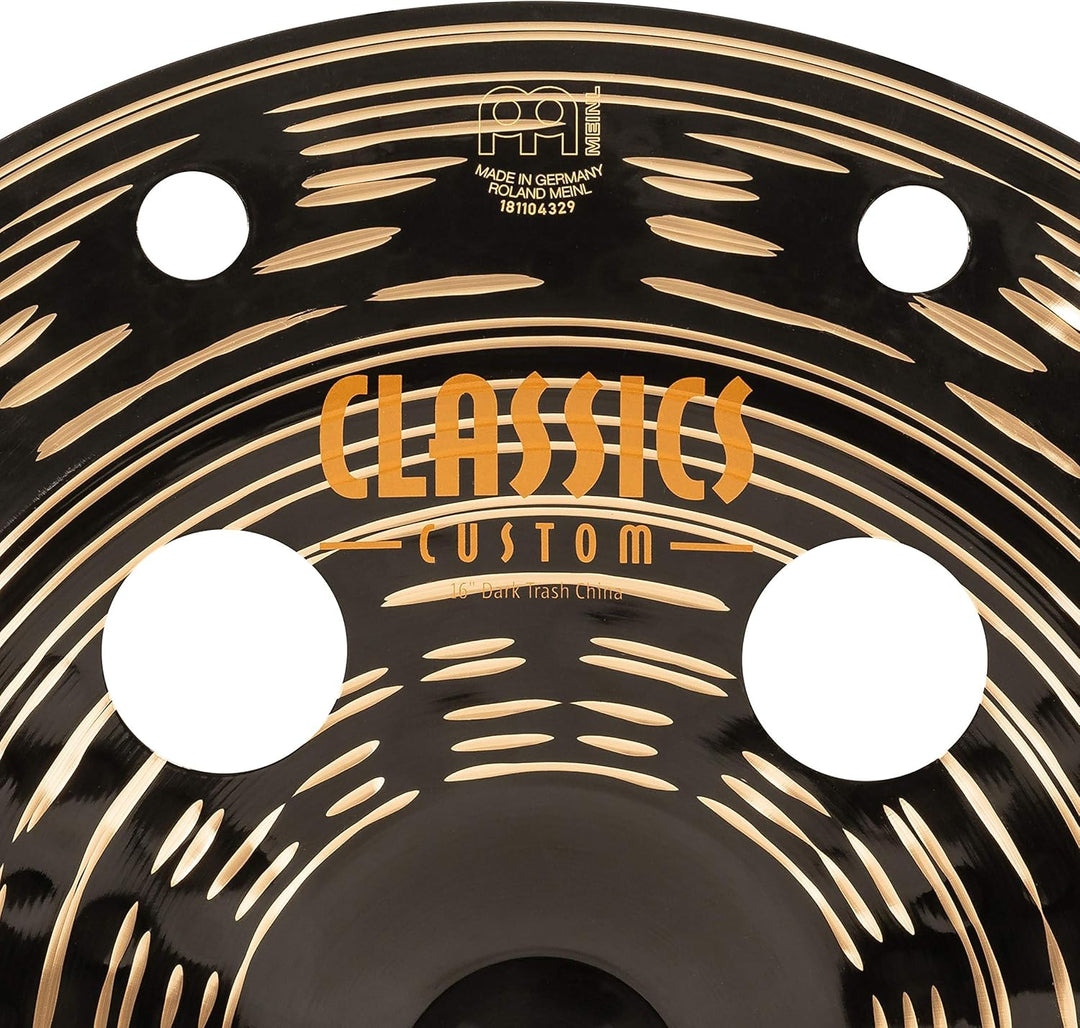 Meinl Cymbals Classics Custom Dark Trash China 16 Zoll (Video) Schlagzeug Becken (40,64cm) B12 Bronz