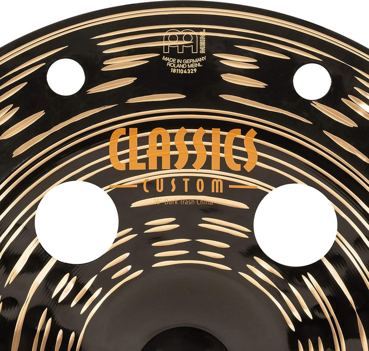 Meinl Cymbals Classics Custom Dark Trash China 16 Zoll (Video) Schlagzeug Becken (40,64cm) B12 Bronz