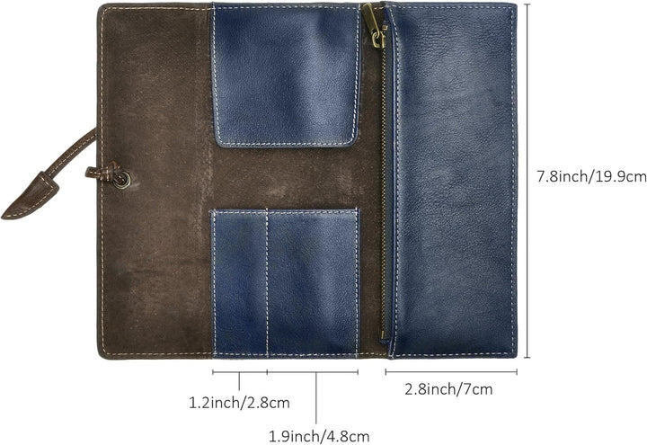ZLYC Handgefertigtes Stifteetui aus Leder, weich, Rolltasche, Schreibwaren, Geschenk für Studenten B