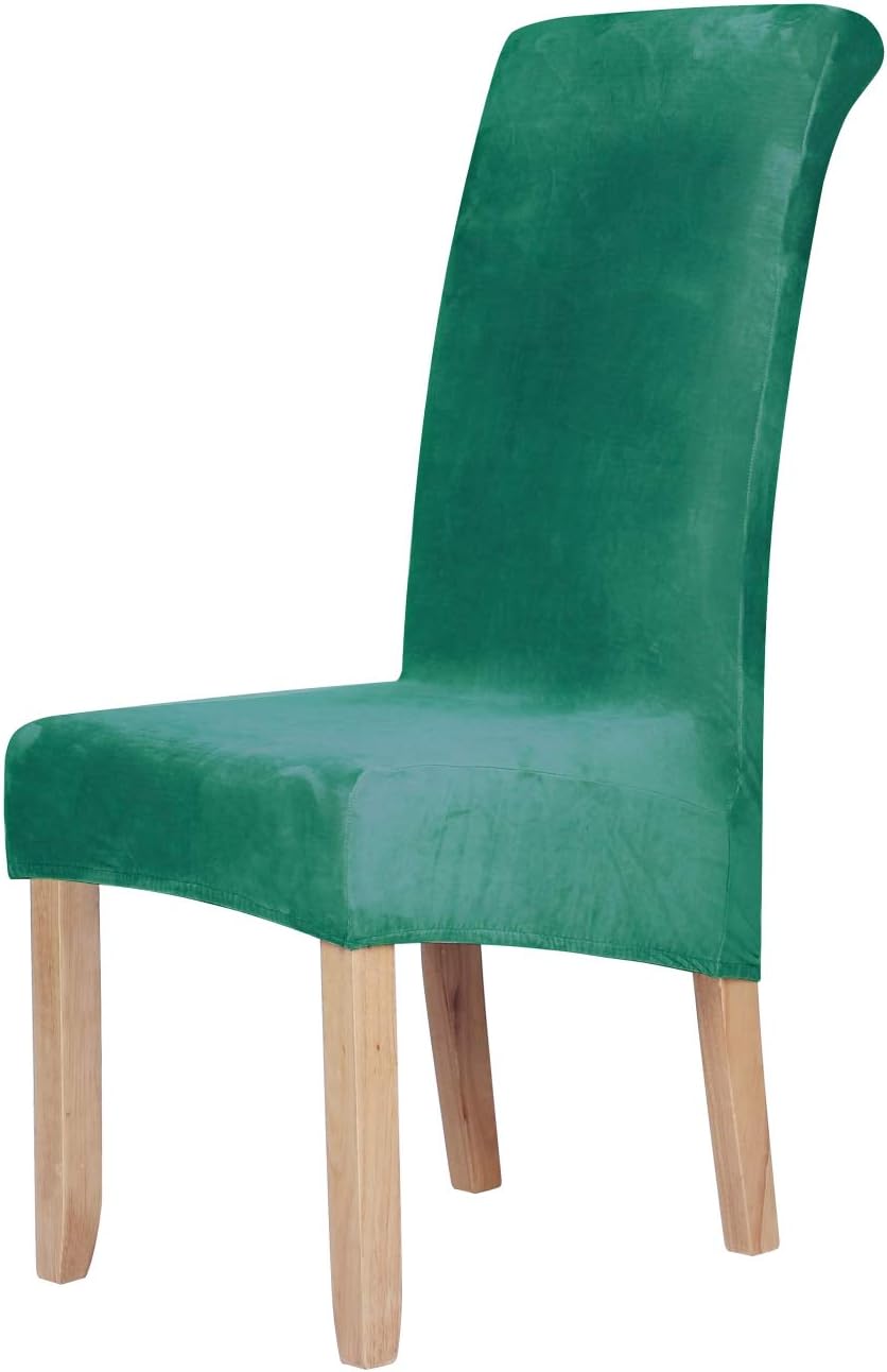 Homaxy Velvet Stuhlhussen 4er Set, Stretch Esszimmerstuhl Hussen, Spandex Plüsch Stuhlbezug Grosses