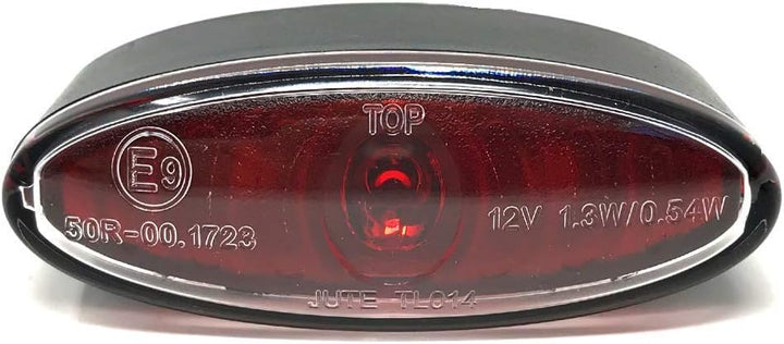 Alchemy Parts Motorrad Mini Stopp Rücklicht LED für Projekt Motorrad & Roller - Rot Linse, Rot Linse
