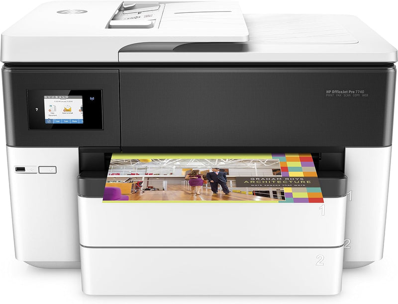 HP OfficeJet Pro 7740 A3-Multifunktionsdrucker (DIN A3, Drucker, Scanner, Kopierer, Fax, WLAN, Duple