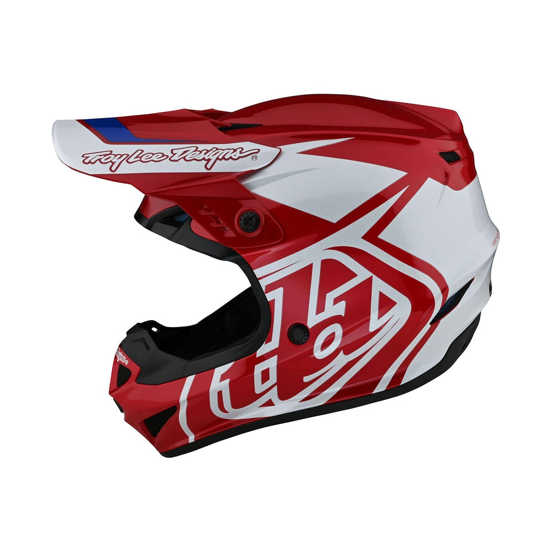 Troy Lee Designs Motocross-Helm GP Overload - Weiss/Schwarz Overload - Rot Weiss XXL, Overload - Rot