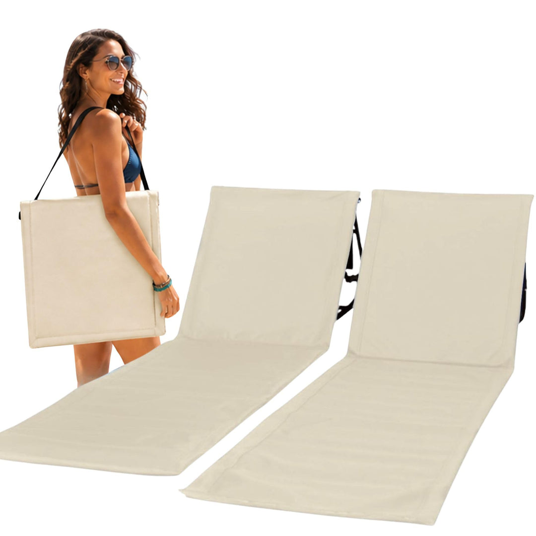 Intimo Living 2er Set Strandliege klappbar leicht – Bequeme Strandmatte mit Rückenlehne – Strandlieg