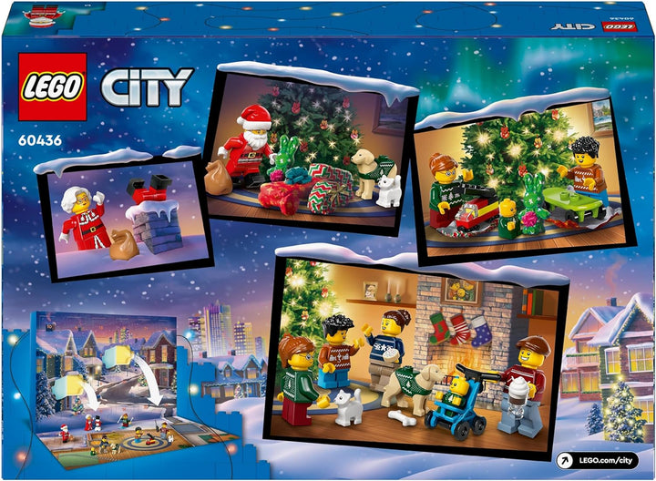 LEGO City Adventskalender 2024, Adventsgeschenk für Kinder ab 5 Jahren, 24 Überraschungen, Minifigur