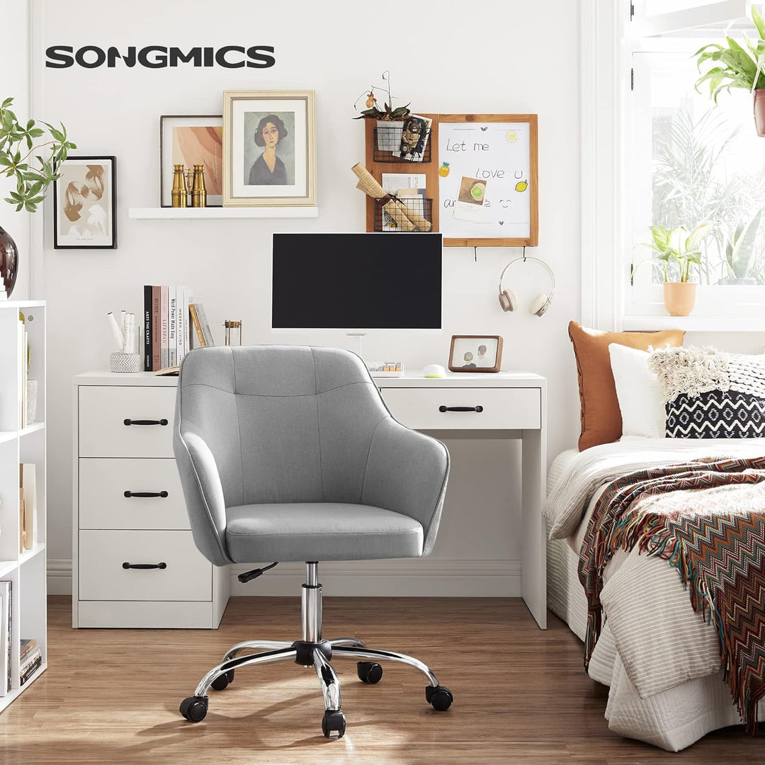 SONGMICS Homeoffice Stuhl, 2er Set, Drehstuhl, Schreibtischstuhl, höhenverstellbar, bis 110 kg belas