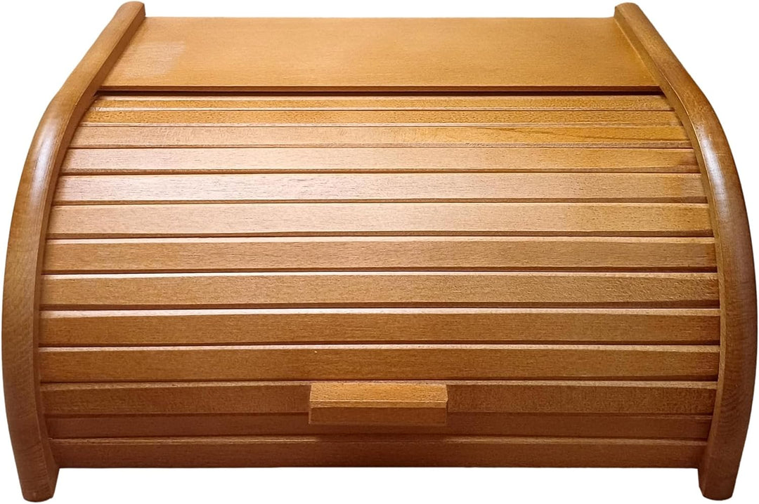 Brot-Box aus Holz, aufrollbar oder herunterklappbar, verschiedene Versionen erhältlich, holz, braun,
